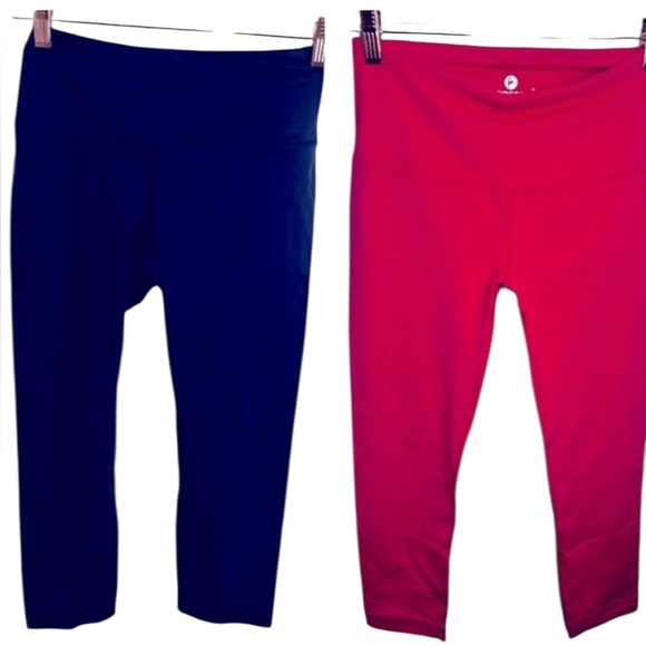Set of TWO excellent condition 90 degrees capri leggings size small like new​ - Picture 1 of 5